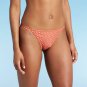 Kona Sol Women's Floral Dot Medium Coverage Hipster Bikini Bottom Large Rust Floral Dot