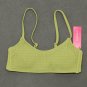 Xhilaration Women's Smocked Bralette Bikini Top Small Olive Green