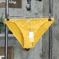 Kona Sol Women's Polka Dot Medium Coverage Hipster Bikini Bottom Small Golden Yellow Dot