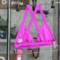 Xhilaration Women's Convertible Back Strap Triangle Bikini Top Large Fuchsia Pink
