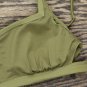 Xhilaration Women's Metallic Bralette Bikini Top Small Army Green