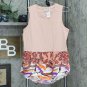 LOGO by Lori Goldstein Cotton Modal Tank With Contrast Bottom Medium Soft Pink