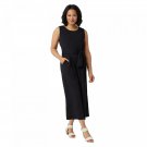 Du Jour Women's Cropped Wide Leg Knit Jumpsuit With Tie Waist X-Large Black