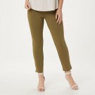Joan Rivers Women's Joan's Signature Knit Pull-on Ankle Pants Small Sage Green