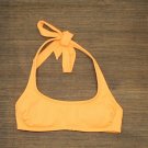 Xhilaration Women's Ribbed Halter Bralette Bikini Top Orange XS (00)