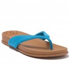Susina Women's Ariele Thong Flip Flop Flat Sandals 8 Blue Ciele
