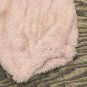 Forgotten Grace Faux Fur Chevron 1/2-Zip Pullover Fleece Jacket Medium Blush Pink Chevron
