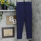 NWT Colleen Lopez Women's Power Mesh Panel Skinny Ponte Knit Pants. 729257 S Navy Blue