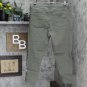 DG2 by Diane Gilman VS Metallic Side Stripe Skinny Jeans Petite Plus Olive Green 16PW