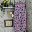 NWT Everyday Jane Women's Panther Faux Silk Wide Leg Pull On Pants. 690117 L Blue Floral Panther