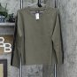 NWT G by GIULIANA Ponte Long Sleeve Sweatshirt with Sequin Trim S Dark Olive Green