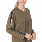 NWT G by GIULIANA Ponte Long Sleeve Sweatshirt with Sequin Trim S Dark Olive Green