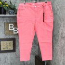 NWT DG2 by Diane Gilman Women's Petite Plus Virtual Stretch Skinny Jeans 22WP Coral Pink