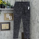 NWT DG2 by Diane Gilman Womens Tall Velvet Stretch Straight Leg Flocked Jeans 10 Tall Gun Metal Gray