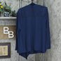 NWT DG2 by Diane Gilman Women's Regular Ponte Knit Easy Jacket L Navy Blue