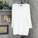 NEW Antthony Womens Plus Size Dolman Sleeve Pullover Sweater Ivory 3X