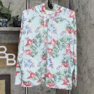NEW Vintage America Spirit Zip-Up Hoodie Jacket Peace Tropical Ice Morning Blue M