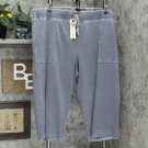 NWT Wearables Womens Scoti Burnout Cropped Pants 3X Basalt Burnout Blue Gray