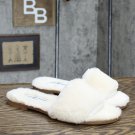 NWT Chinese Laundry Womens Mulholland Fuzzy Flat Sandals 9 Cream Ivory