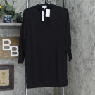 NWT Socialite Womens Long Sleeve Textured Knit Shift Dress XS Black