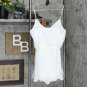 NWT Row A Womens Godet Hem Romper L White