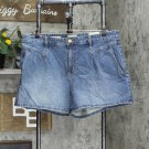 NWT Universal Thread Women's Plus Size High-Rise A-Line Midi Jean Shorts 18W Medium Wash Blue