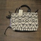 NWT Universal Thread Womens Jacquard Print Paxton Tote Handbag One Size Ivory / Black