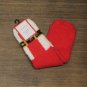 NWT Club Room Mens Cozy Holiday Christmas Santa Claus Belt Crew Socks One Size Red