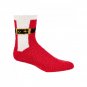 NWT Club Room Mens Cozy Holiday Christmas Santa Claus Belt Crew Socks One Size Red
