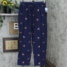 NWT Club Room Mens Flannel Print Pajama Pants M Navy Print Blue