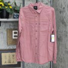 NWT Junk Food Men's Adrien Long Sleeve Shirt XL Withered Rose Pink