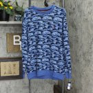 NWT Modern Essentials by Tommy Hilfiger Men's Camo Lounge Long-Sleeve Pajama Top XL Sapphire Blue