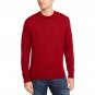 NWT Club Room Men's Solid Crew Neck Merino Wool Blend Sweater L Cherry Red