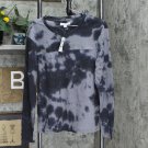 NWT And Now This Men's Thermal Waffle-Knit T-Shirt L Black Tie Dye