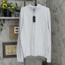 NWT Michael Kors Men's Textured Quarter-Zip Pullover Sweater 2XL Heather Gray