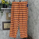 NWT Club Room Men's Flannel Print Pajama Sleep Pants L Orange Navy Plaid