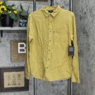 NWT Junk Food Men's Adrien Long Sleeve Shirt M Chinchilla Yellow Brown