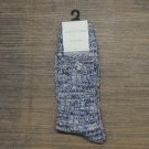 NWT Sun + Stone Men's Marled Striped Crew Socks 10-13 Light Blue Multi