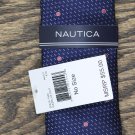 NWT Nautica Men's Gazelle Dot Polyester Tie One Size Indigo Blue