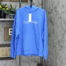 NWT Calvin Klein Men's Relaxed Fit Standard Logo Terry Hoodie Hooded Sweatshirt M Palace Blue
