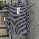 NWT Nana Judy Men's Flint Long-Sleeve Striped T-Shirt XL Black White Striped