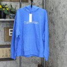 NWT Calvin Klein Men's Relaxed Fit Standard Logo Terry Hoodie Hooded Sweatshirt XL Palace Blue