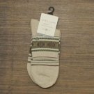 NWT Sun + Stone Men's Holiday Ankle Half Calf Socks 10-13 Brown Print