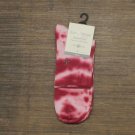 NWT Sun + Stone Men's Holiday Half Calf Crew Socks 10-13 Christmas Tie Dye Red