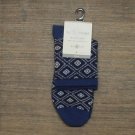 NWT Sun + Stone Men's Novelty Diamond Ankle Half-Calf Socks 10-13 Blue Diamond Print
