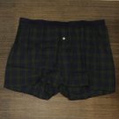 NEW Club Room Men's Holiday Printed Cotton Boxers Blue Green Check XXL