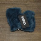NWT Apparis Womens Ariel Faux Fur Fingerless Gloves Stone Blue One Size