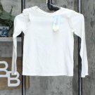 NWT Cat & Jack Girls' Long Sleeve Eyelet T-Shirt Tee S Off-White