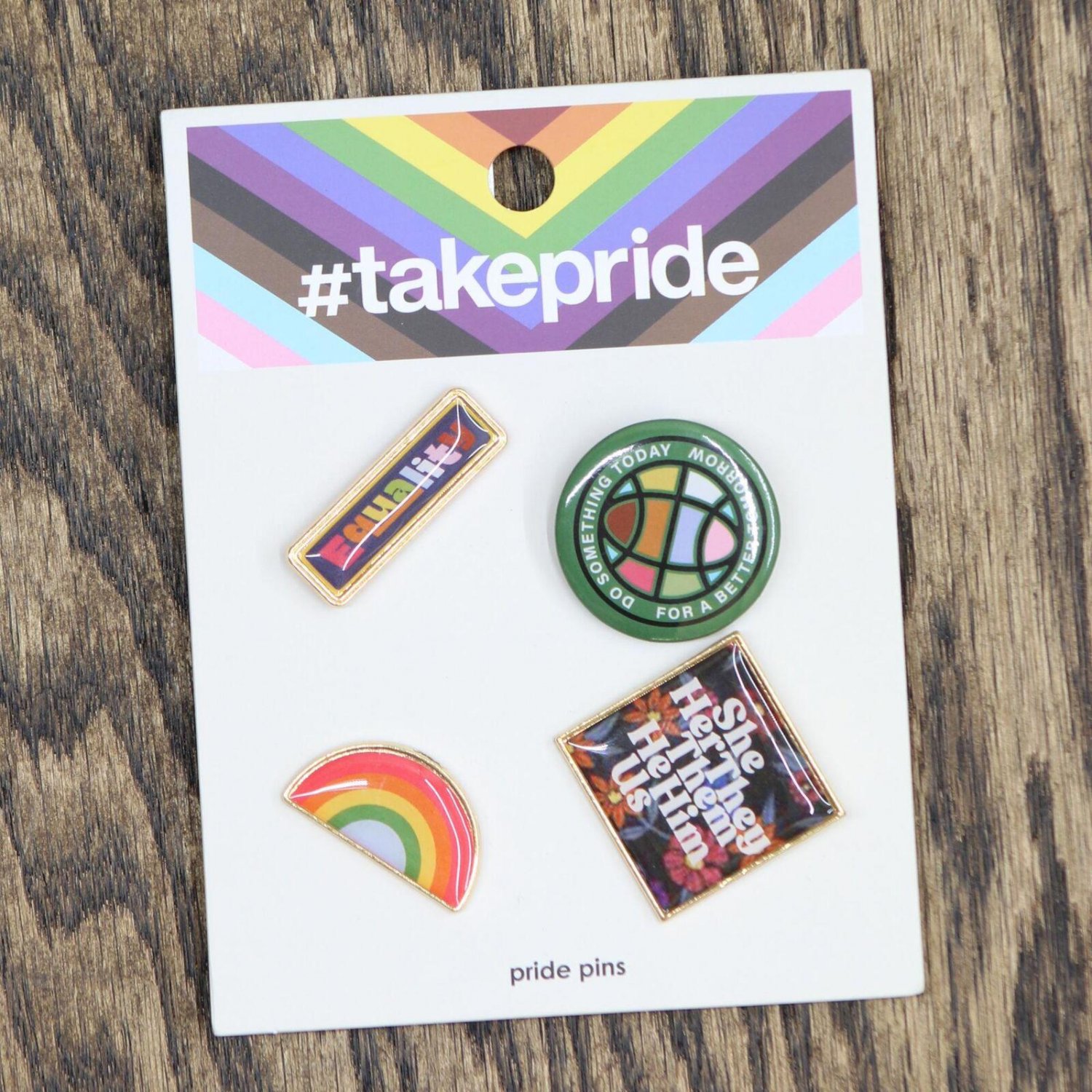 NWT ZUZIFY Pride Be Kind 4 Pack Pin Set Multicolor One Size