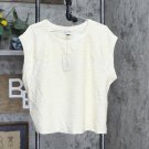 NWT Universal Thread Women's Sleeveless Ribbing Sweatshirt XL Off-White